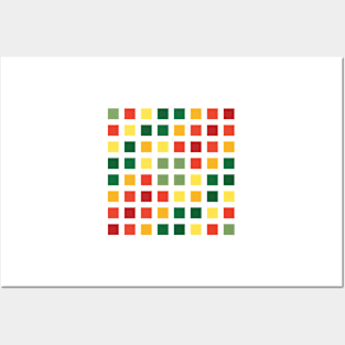 Colorful Christmas Blocks Posters and Art